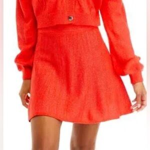 Cabana by crown and ivy, orange sweater mini skirt, brand new with tags